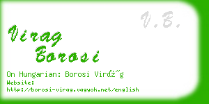 virag borosi business card